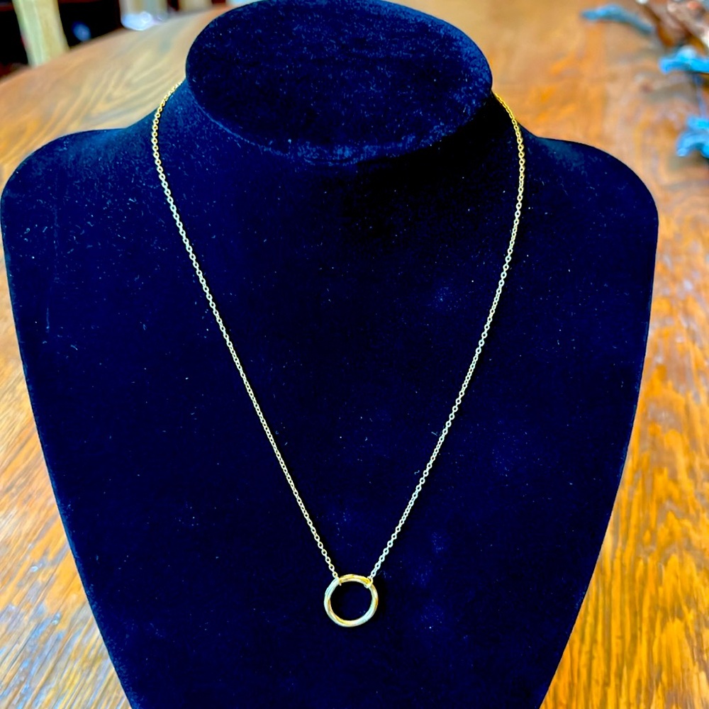 Sweet Gold Tone Necklace 14.5 inches with 1 inch adjustable